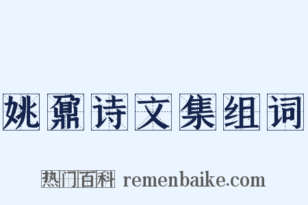姚鼐诗文集组词是什么意思的图片